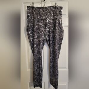 Zelos 2x Black Snake High Waist Leggings